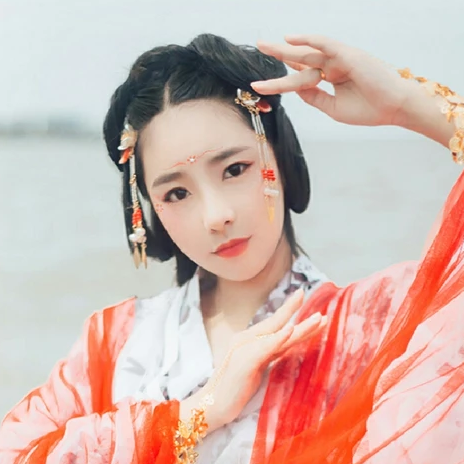 瑤姬唯美福連文苑古風真人女子頭像