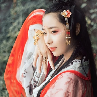 瑤姬唯美福連文苑古風真人女子頭像