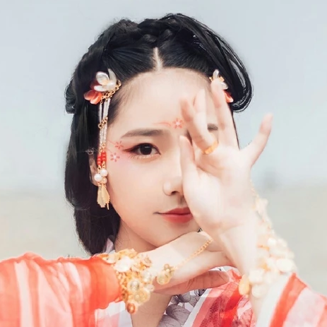 瑤姬唯美福連文苑古風真人女子頭像