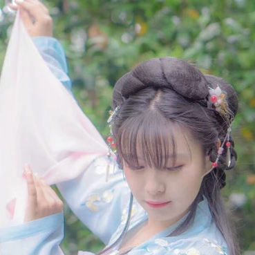 清新唯美福連文苑古風真人女子頭像