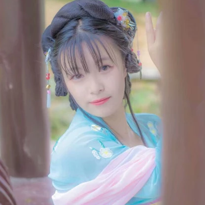 清新唯美福連文苑古風真人女子頭像