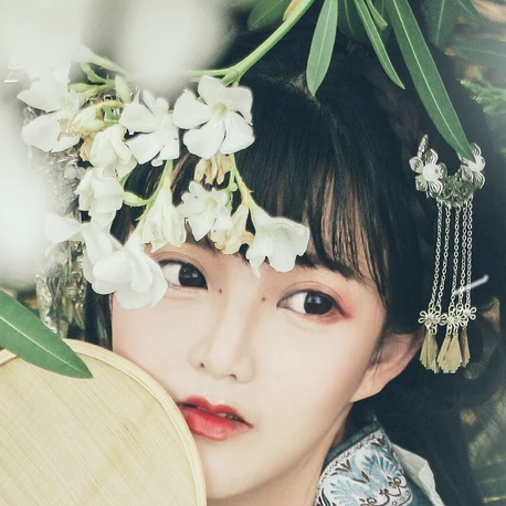 小清新唯美花朵頭像，福連文苑古風(fēng)真人女子頭像