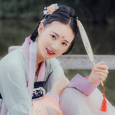 小清新唯美可愛頭像，福連文苑古風真人女子頭像