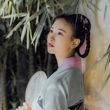 小清新唯美可愛頭像，福連文苑古風真人女子頭像