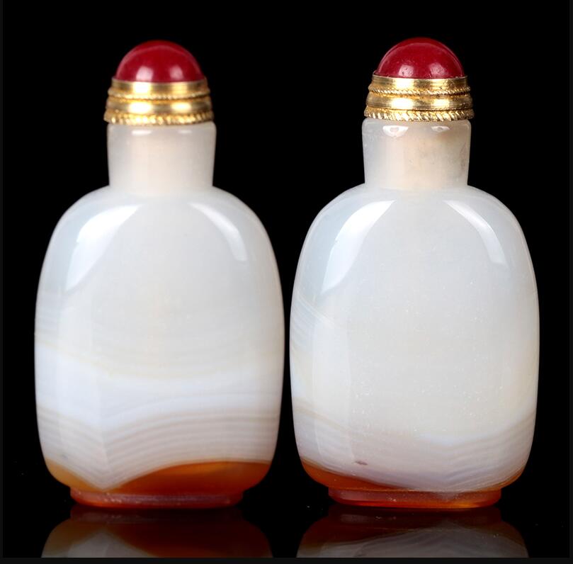 瑪瑙鼻煙壺，韻味自然成景