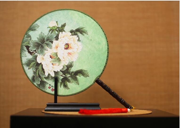 梅蘭竹菊系列團(tuán)扇，團(tuán)扇搖搖美人裊裊