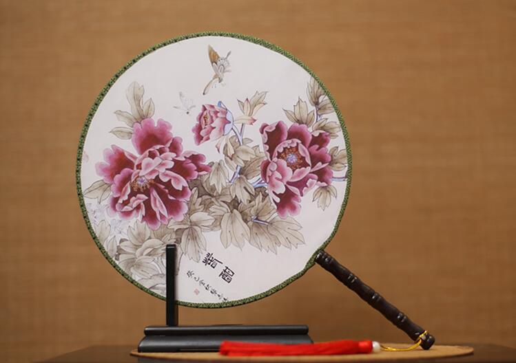 梅蘭竹菊系列團(tuán)扇，團(tuán)扇搖搖美人裊裊