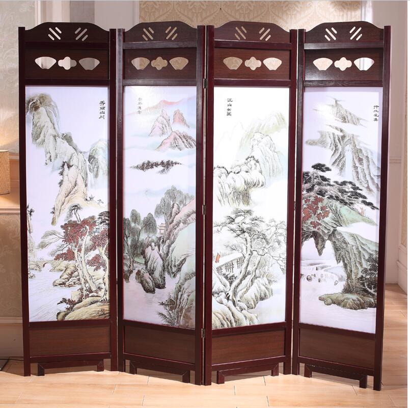 中式古典屏風(fēng)，云母屏風(fēng)燭影深