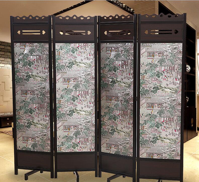中式古典屏風(fēng)，云母屏風(fēng)燭影深