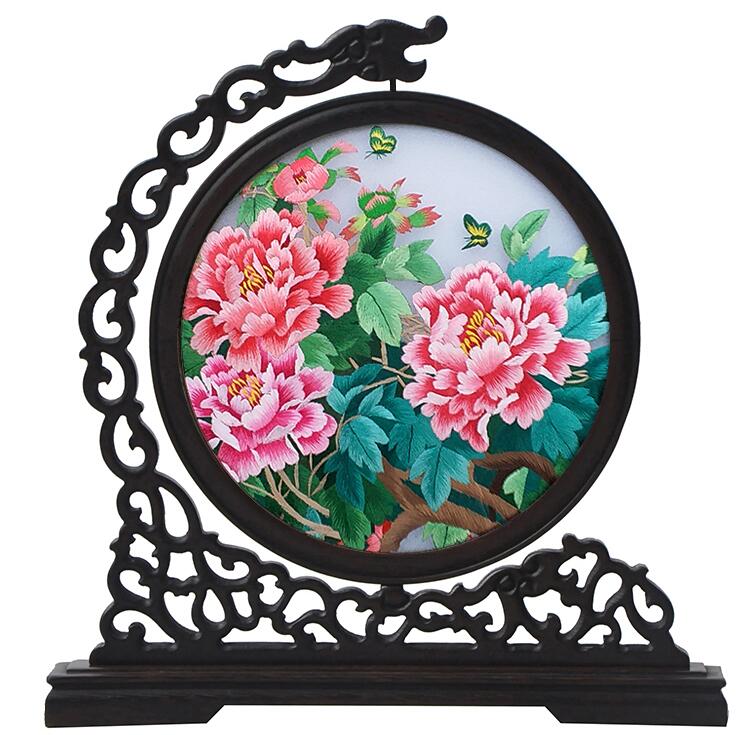 純手工蘇繡屏風(fēng)，刺繡針針姑蘇魂