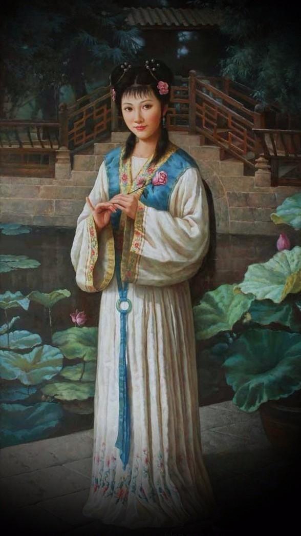 紅樓夢金陵十二釵油畫，中國文化與西方藝術(shù)