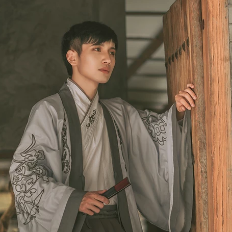 古典福連文苑漢服孤館燈青頭像，古風男生頭像