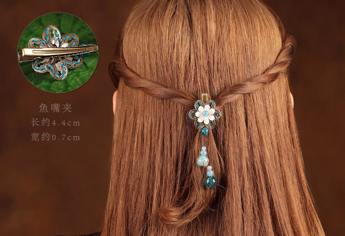 貝殼雕花發(fā)夾，時(shí)尚福連文苑頭飾