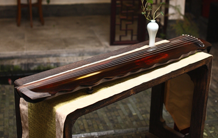 落霞式古琴，時尚古典福連文苑民族樂器