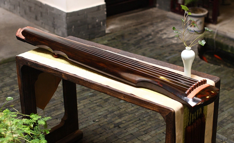 伏羲式古琴，時尚古典福連文苑民族樂器