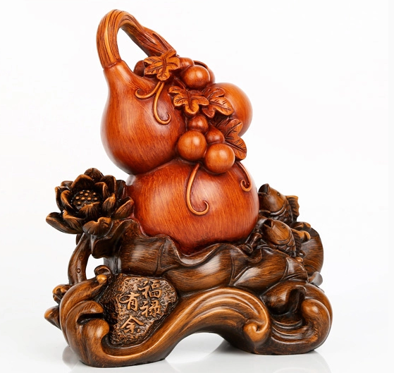 招財(cái)葫蘆工藝品，手工復(fù)古葫蘆擺件