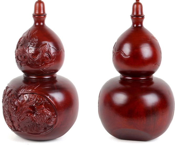 桃木葫蘆工藝品，手工雕刻復(fù)古葫蘆擺件