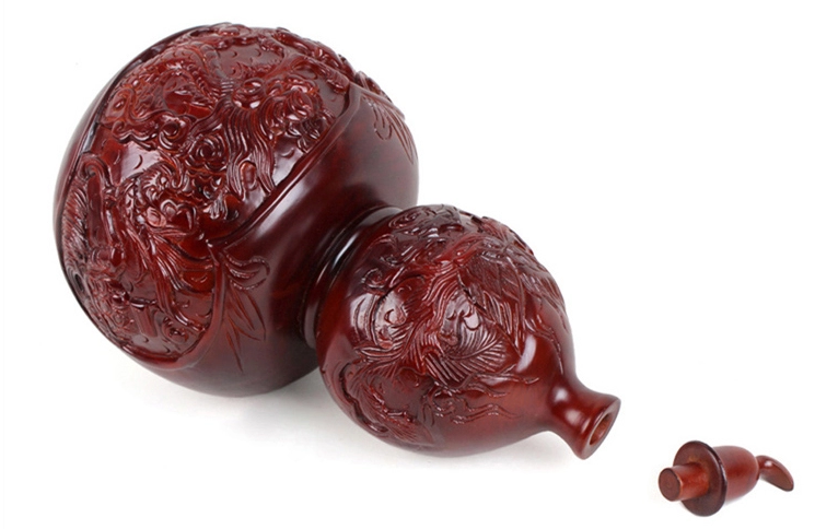 桃木葫蘆工藝品，手工雕刻復(fù)古葫蘆擺件