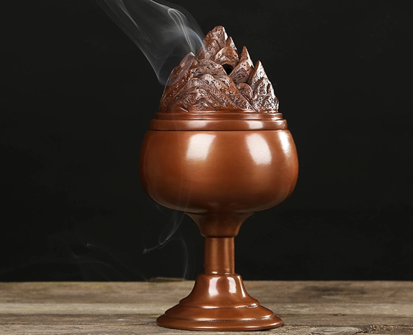 紫銅博山香爐，仿古純銅香爐