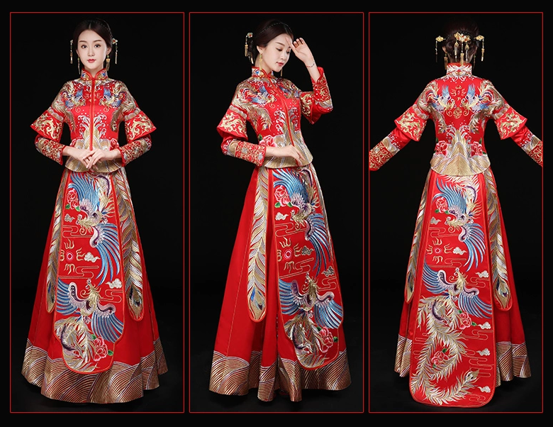 秀禾服龍鳳褂新娘禮服，結婚嫁衣中式禮服