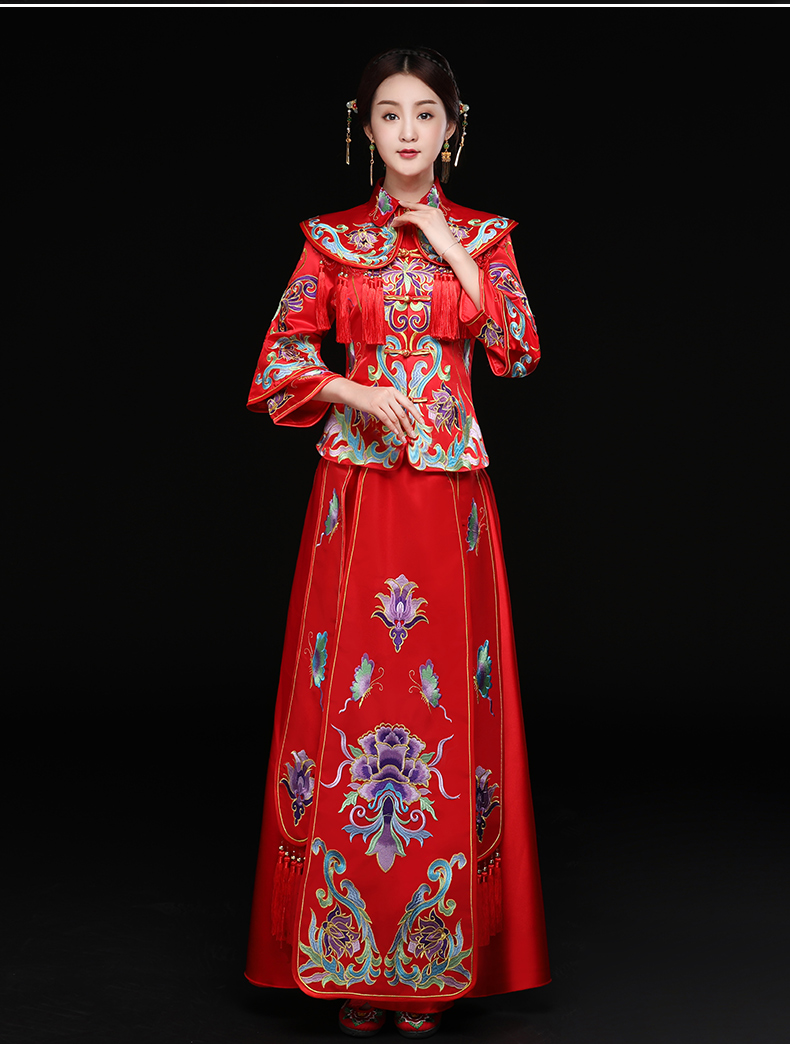 龍鳳褂新娘禮服，結(jié)婚禮服中式禮服