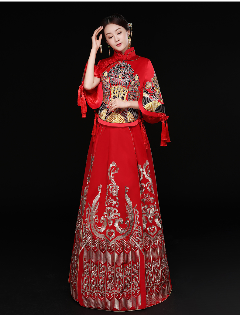 時尚福連文苑新娘禮服，結(jié)婚禮服中式禮服