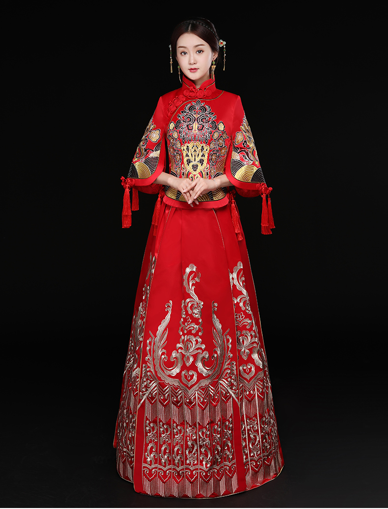 時尚福連文苑新娘禮服，結(jié)婚禮服中式禮服