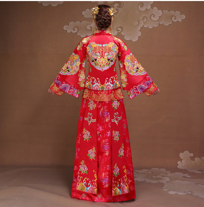 雙喜秀禾服，時(shí)尚復(fù)古新娘中式禮服