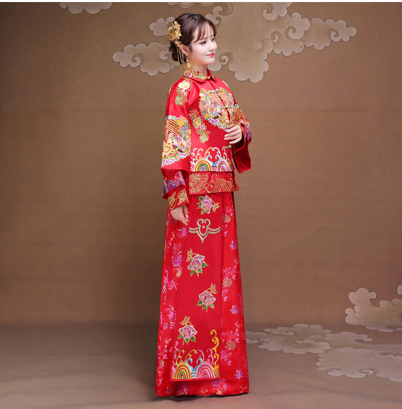 雙喜秀禾服，時(shí)尚復(fù)古新娘中式禮服