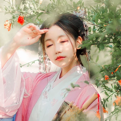 帶傘唯美可愛(ài)頭像，唯美古風(fēng)女子真人頭像