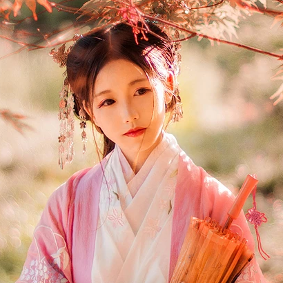 帶傘唯美可愛(ài)頭像，唯美古風(fēng)女子真人頭像