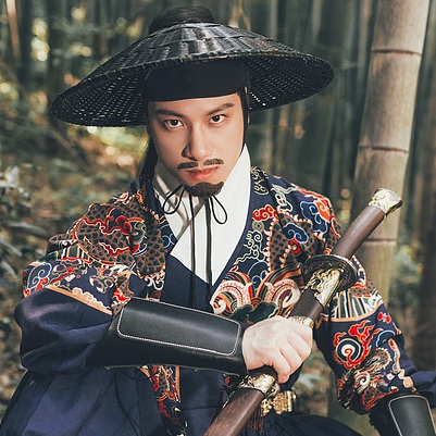 霸氣錦衣行帶刀頭像，唯美古風男生真人頭像