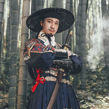 霸氣錦衣行帶刀頭像，唯美古風男生真人頭像