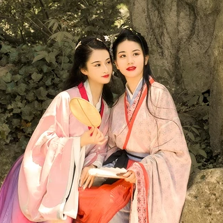 親密無間漢服古風頭像，唯美古風閨蜜頭像