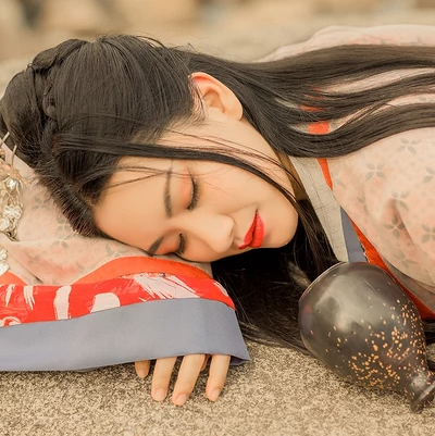 親密無間漢服古風頭像，唯美古風閨蜜頭像