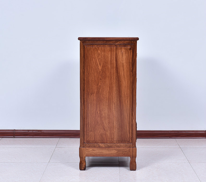 紅實木簡約五斗柜，仿古儲物中式柜子