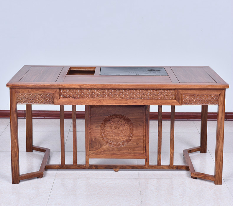 紅實(shí)木茶桌，新中式仿古茶桌