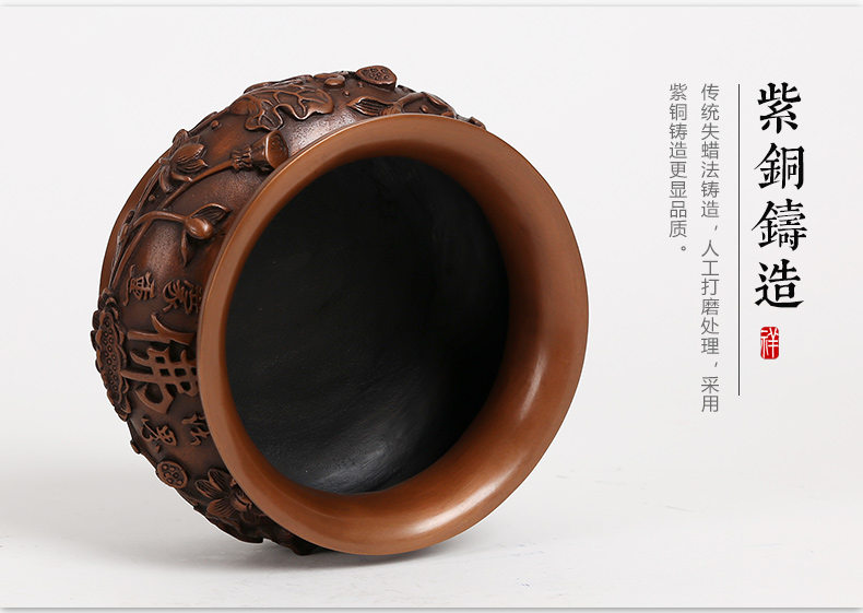 蓮花荷葉雕花香爐，仿古供佛熏香爐