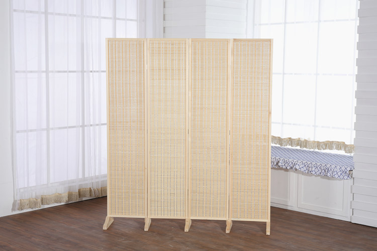 簡(jiǎn)易屏風(fēng)竹編隔斷，中式木質(zhì)屏風(fēng)