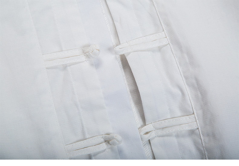 福連文苑男裝民族風(fēng)盤扣襯衣男青年中山裝