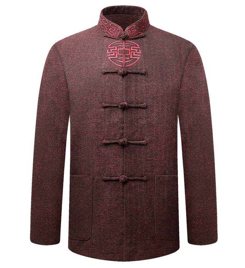 復古民國男裝外套，中式唐裝中老年中山裝