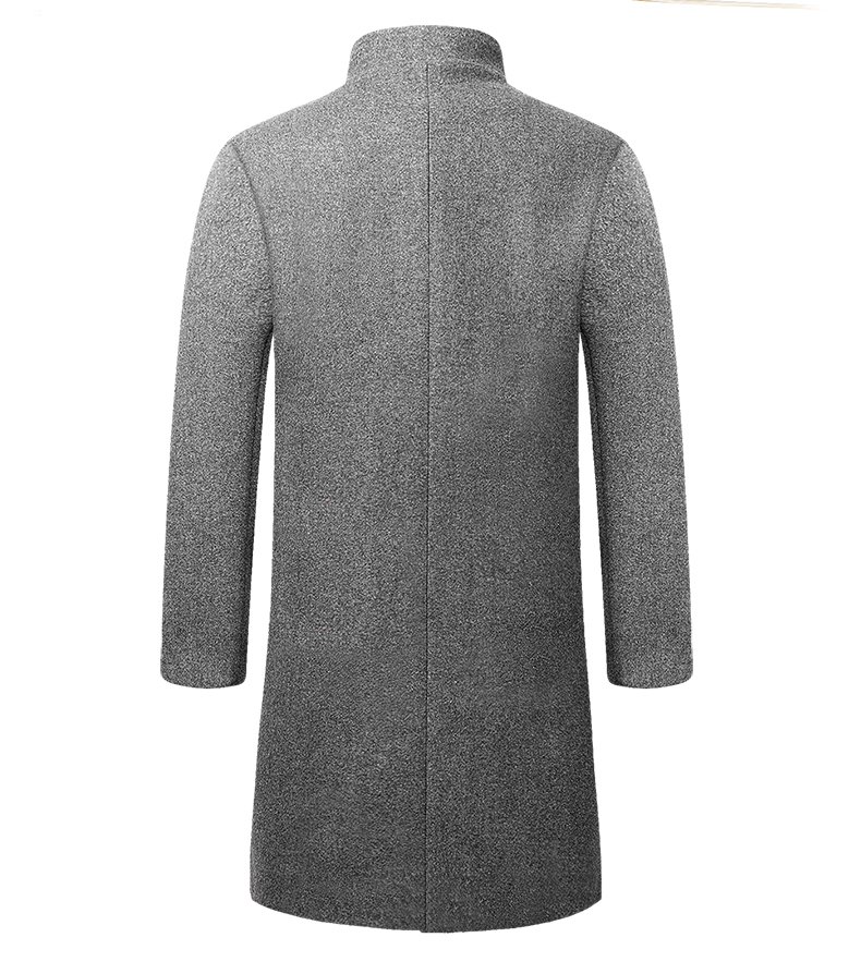 灰色長(zhǎng)款復(fù)古民族風(fēng)外套，中式唐裝中山裝