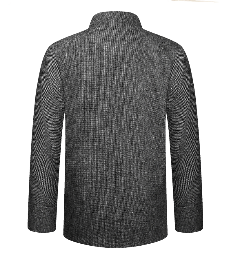 灰色繡花復(fù)古福連文苑外套，中式唐裝中山裝