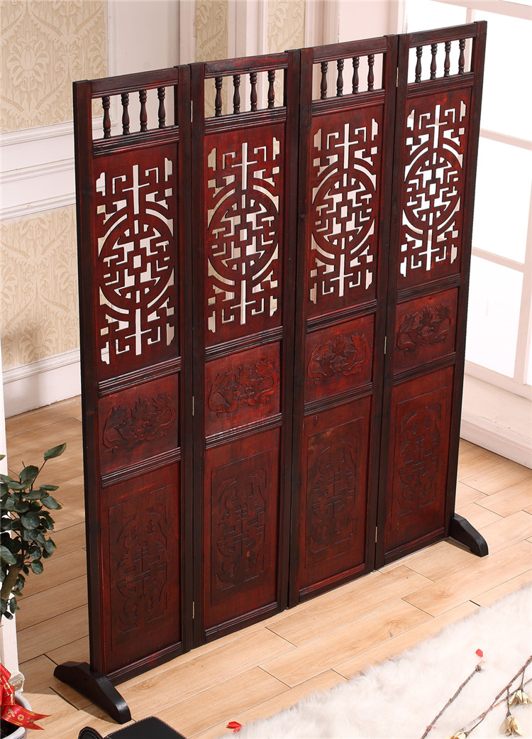 仿古實木屏風隔斷，精美中式屏風