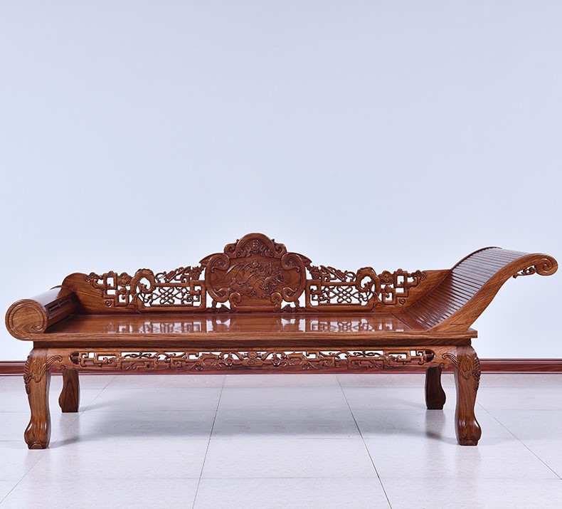 中式花梨木羅漢床，實(shí)木中式床貴妃榻