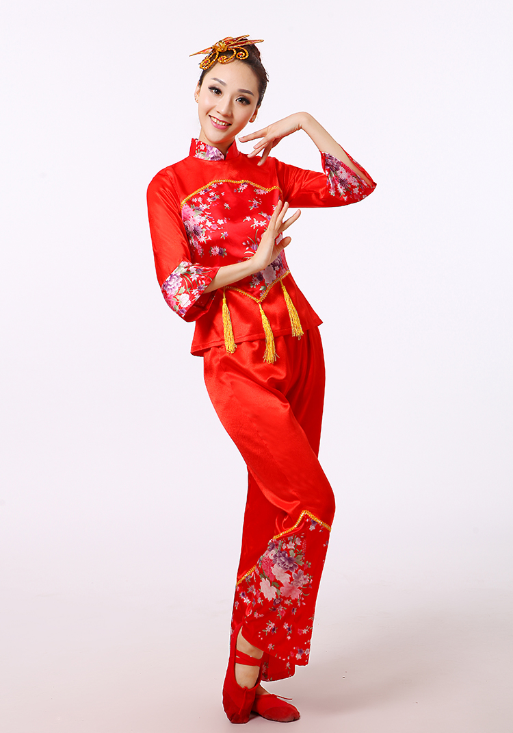 東北秧歌服裝民族腰鼓表演服，少數(shù)民族服裝