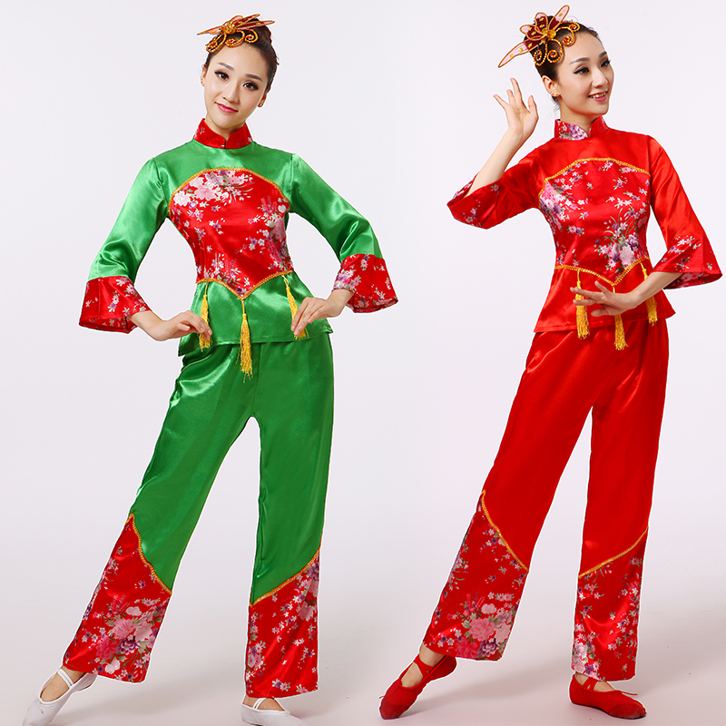 東北秧歌服裝民族腰鼓表演服，少數(shù)民族服裝