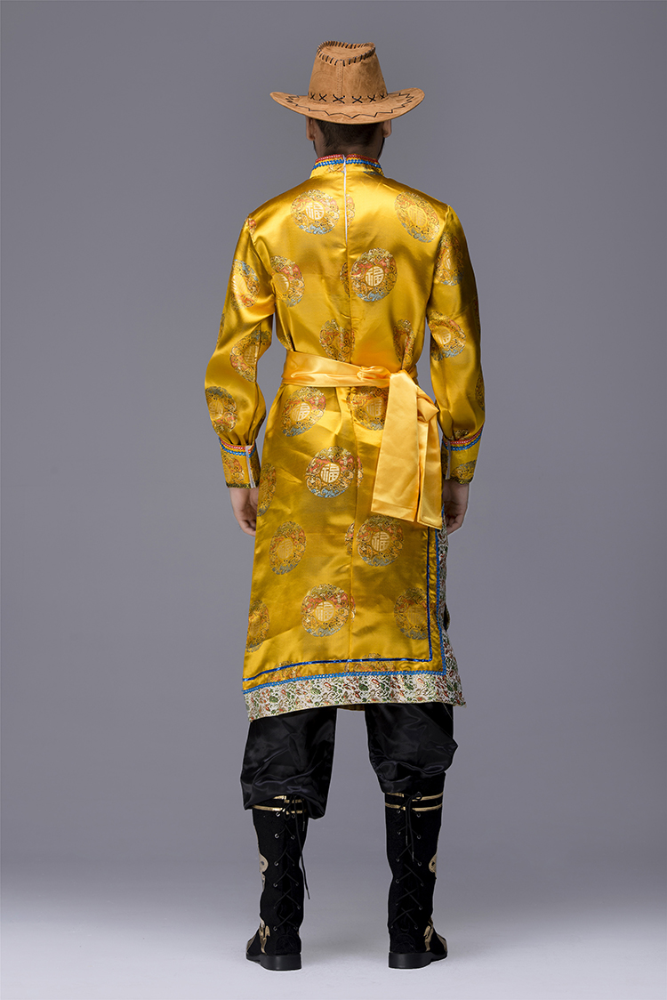 民族風(fēng)味十足的蒙古族蒙古袍男裝，少數(shù)民族服