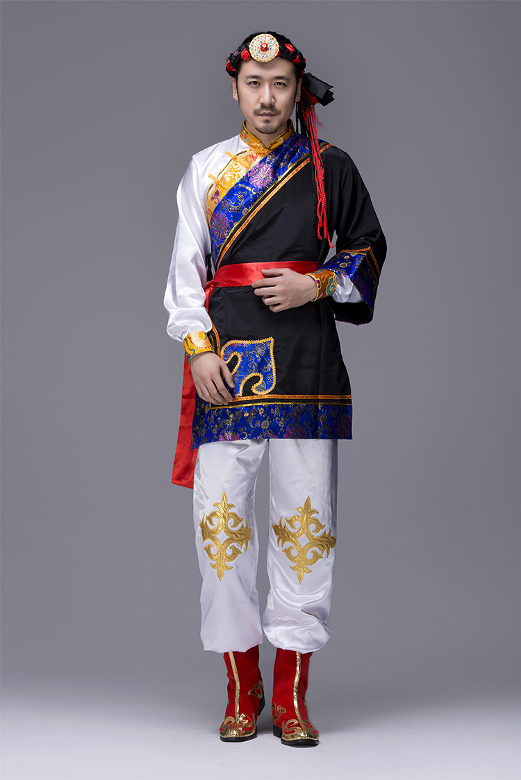 別具一格的蒙古族男裝服飾，蒙古袍少數(shù)民族服