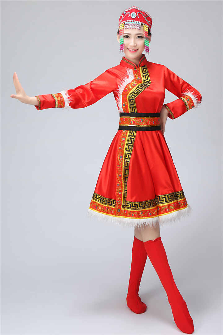 簡約大方的蒙古族女裝服飾，少數(shù)民族服裝